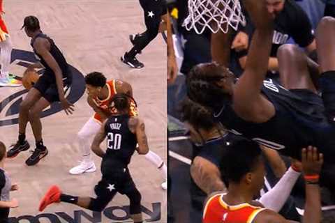 Bol Bol shocks entire crowd with handle and spin move for dunk vs Hawks
