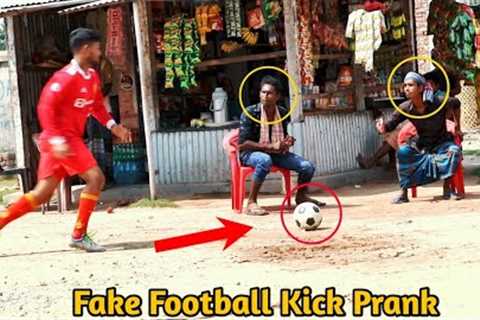 Social viral Fake Football Kick Prank on Cute Girl !! Football Scary Prank - Gone WRONG Reaction