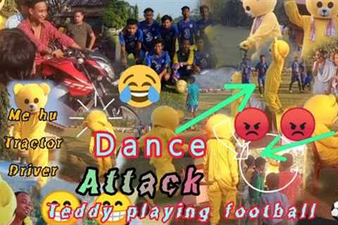 Teddy bear on football playing ll cycle||prank video @bikashrabhaofficial9979