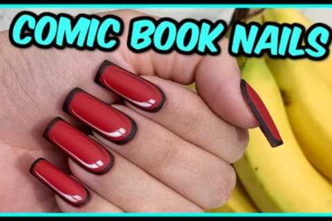 Comic Book Nails Trend | Pink Dust Collector by MelodySusie | Cartoon Nails Art