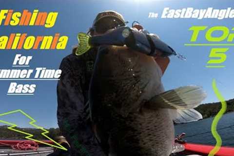LAKE PARDEE California Bass Fishing / Top 5 Summer Bait's &amp; Lure's