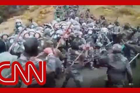 Newly surfaced video shows clash between Indian and Chinese troops