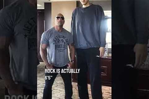 Why does The Rock lie about his height?