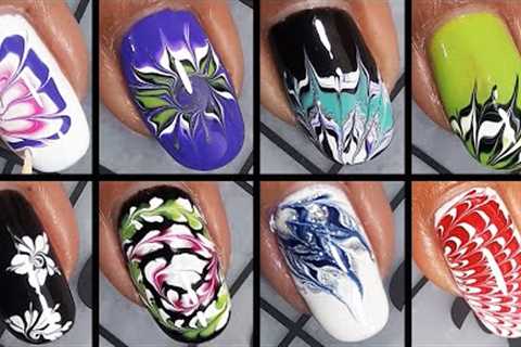 30+ Marble Nail Art Designs | Easy Drag Marble Nails Compilation | Nailicious