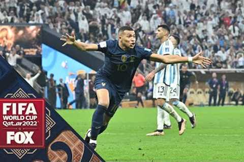 Kylian Mbappé scores back-to-back goals for France to tie the 2022 FIFA World Cup final | FOX Soccer