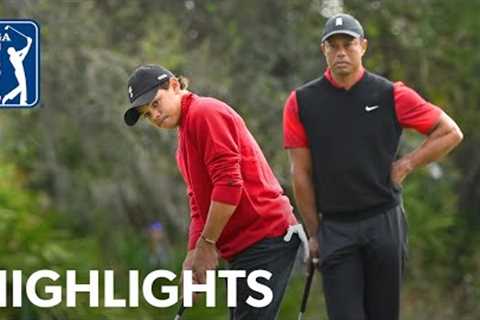 Tiger and Charlie Woods shoot 7-under 65 | Round 2 | PNC Championship | 2022