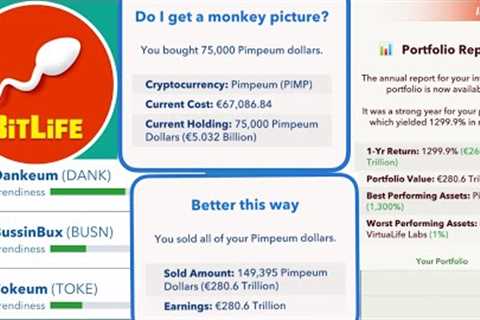 HOW TO MAKE TRILLIONS WITH THE STOCK MARKET UPDATE | Investing in crypto tutorial | Bitlife