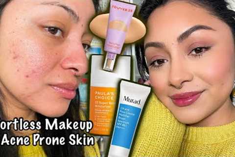 HOW TO: COVER ACNE WITH MAKEUP 2022  TOWER 28 TINTED SPF REVIEW