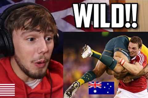 American Reacts to Brutal Rugby Collisions!