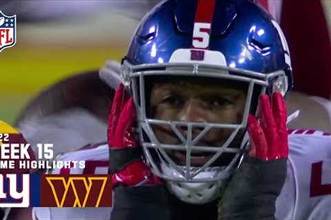 New York Giants vs. Washington Commanders | 2022 Week 15 Game Highlights
