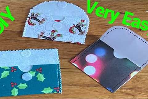 How To Make Gift Cards Holder From Fabric Or Paper/ Last Minutes Easy Tutorial  @The Twins Day