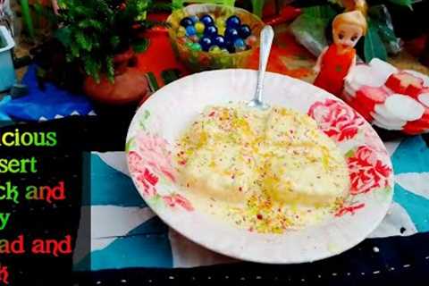 miniature bread malai dessert recipe |how to make Instant malai cake | winter special dessert recipe