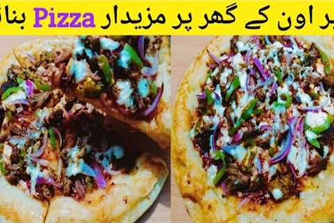 Pizza Recipe Without Oven | Beef Pizza | cooking in different styles | Ijaz Ansari Food Secrets |