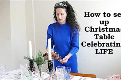 How to ORGANIZED HOME Christmas TABLE SET UP lunch/ dinner together with friends  Vlogmas 6