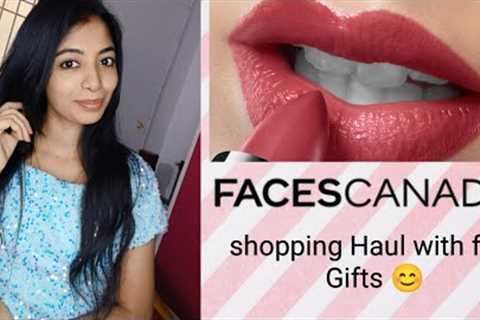 Faces Canada Haul || unboxing || Three Gifts for faces #facescanada #suryasre #unboxing #gifts