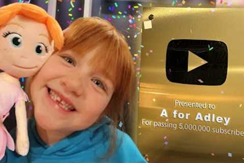 5,000,000 FRiENDS SURPRiSE! Adley is the BOSS!! making new Games &amp; Toys for you at The..