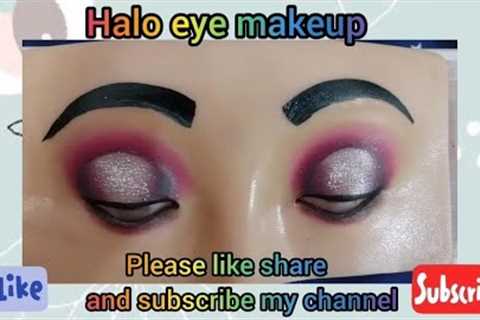 Halo eye makeup tutorials with Glitter|| eye makeup tutorials for beginners || Glitter eye makeup
