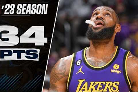 LeBron James with 34 PTS, 8 AST Highlights vs Hornets
