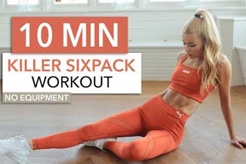 10 MIN KILLER SIXPACK - super hard ab workout / No Equipment I Pamela Reif