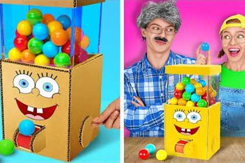 FUN CARDBOARD DIY FOR CRAFTY PARENTS || Must Try Parenting Hacks by 123 GO! FOOD