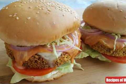 Crispy Chicken Burger Recipe ,Homemade Chicken Burger Recipe