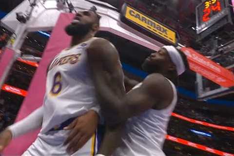 Patrick Beverley looked like he was trying to fight LeBron James after his dunk 😂