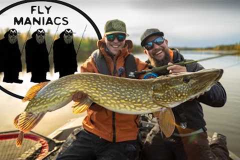 River Pike Fishing on Unknown Water l Flymaniacs l Niklaus Bauer &amp; Jonathan Åhström