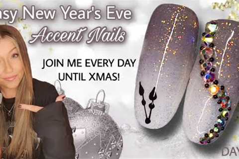 🕰 Easy New Year's Eve Nail Art Design | NYE Nails | Glitter Ombre Bling Midnight Clock | Madam Glam