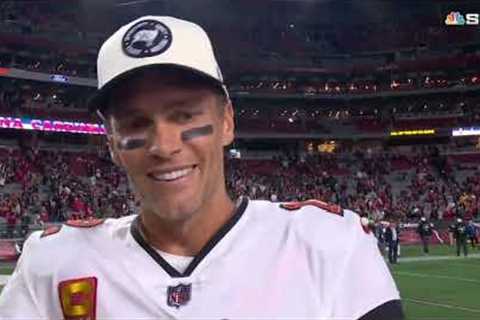 ESPN interview Tom Brady reaction Tampa Bay Buccaneers win over Arizona Cardinals 19-16 in OT