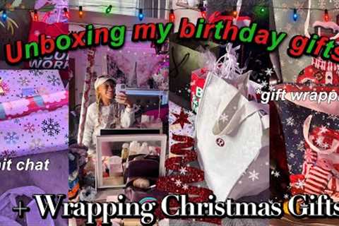 Unboxing My Birthday Gifts + Wrapping Christmas Presents 2022🎁