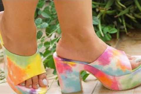 ONLINE FOOTWEAR SHOPPING FOR LADIES COLORFUL FUNKY SANDALS ORDER WHATSAPP