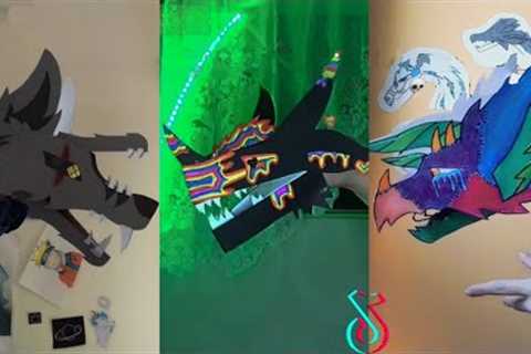 Dragon Puppet Crafts - Paper Dragon TikTok Compilation