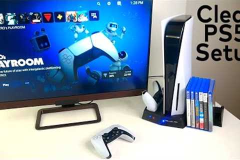 PlayStation 5 Stand with Charging Stations and Cooling Fan - The all in one PS5 Accessory