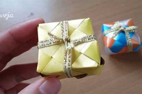 DIY How to Make Simple Easy Ribbon Gift Box