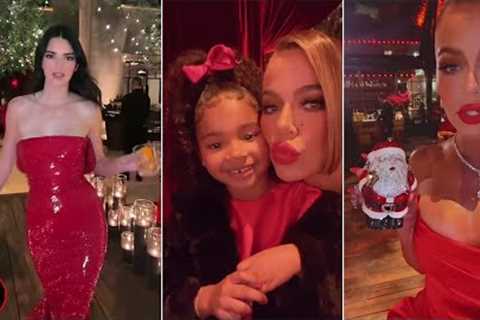 Khloe Kardashian and Her Sisters Stunning Looks at Their Christmas Eve Party (VIDEO) Part 2