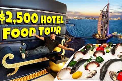 24 HOURS Eating at The Only SEVEN STAR HOTEL In The World! Burj Al Arab FOOD TOUR &amp; ROOM REVIEW
