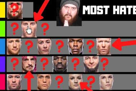 Most Hated UFC Fighter Tier List 2022! Paddy Pimblett? TJ Dillashaw? Sean O'Malley? Israel Adesanya?