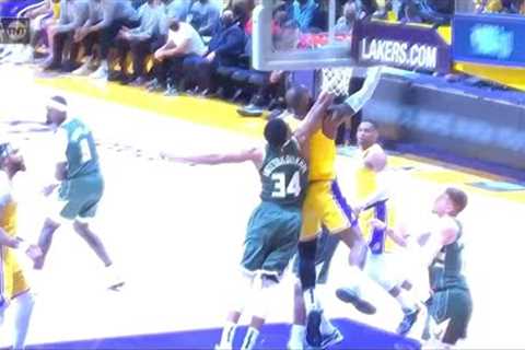 LeBron James shocks entire Lakers with crazy Poster Dunk on Giannis and then got a Technical Foul!