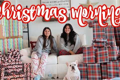 CHRISTMAS MORNING 2022 OPENING ALL OF OUR GIFTS! HUGE SURPRISE! EMMA AND ELLIE
