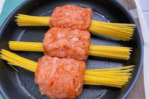 This is the best recipe I have tried. Minced meat and spaghetti without oven and pan.