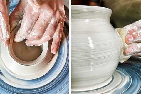 Satisfying Process Of Making Clay Pots || Clay Pottery Crafts