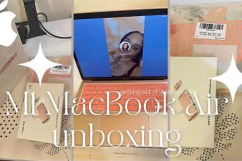 MacBook Air M1 Gold  color in 2022 + Some Accessories | Unboxing and first look