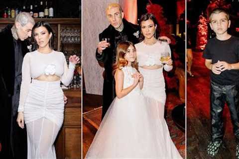 Kourtney Kardashian Shows off Her Glam Look of Her Family Annual Christmas Eve party 2022