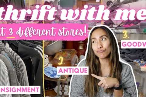 I Bought Her Whole Collection! THRIFT WITH ME at Goodwill, a Consignment Store, &amp; an Antique..