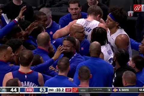 Magic-Pistons altercation results in multiple ejections | NBA on ESPN