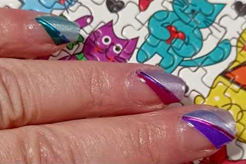 A pastel-ish winter...Color Street super mixed manicure 💅