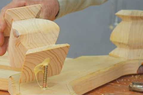 Extremely Ingenious Skills Curved Woodworking Craft Worker // Creative Unique Table Design Ideas