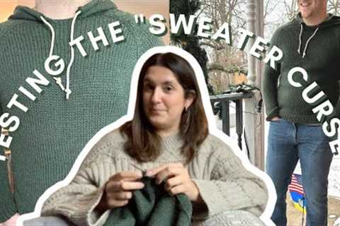 is the sweater curse real? | knitting my boyfriend a sweater vlog