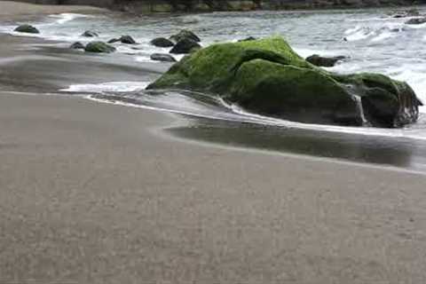 Sea waves &amp; beach drone video HD Video