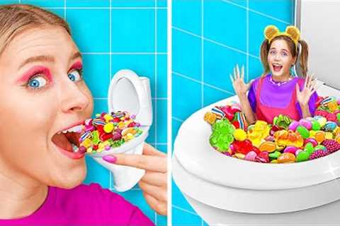 BEST BATHROOM GADGETS &amp; DIY TOOLS IDEAS || Toilet Gadgets! Funny Parenting Hacks By 123 GO!..